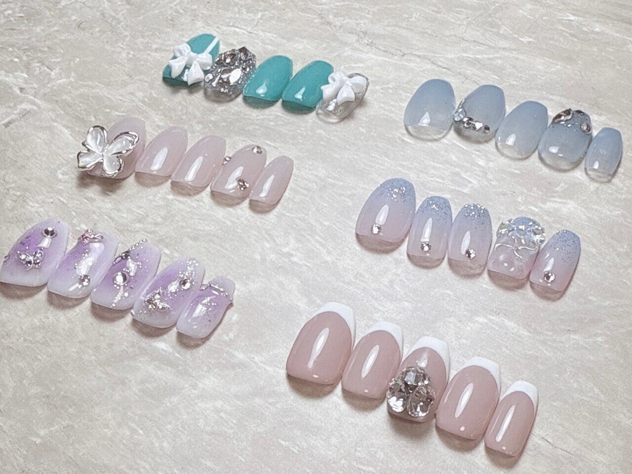 【@シトラス】ネイルチップ５品 シトラス様専用】ネイルチップ5品