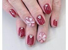 フォフォネイル 自由が丘(Fofo nail)/【冬にぴったりレッドネイル】