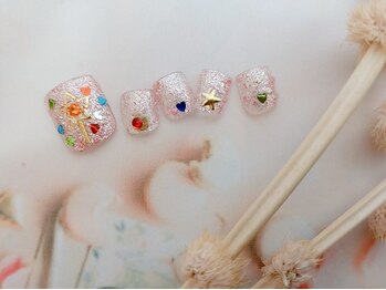 ネイルサロン&スクール ジーナ(GINA)/きらきらフットネイル