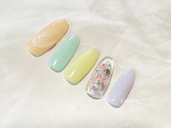 ネイルサロン イントゥ(into_)/定額アート　ソルベ　ホログラム