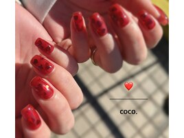 バレンタインネイル
