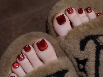 サロン ド ミニュイ(Salon de Minuit)/クリスマス/冬ネイル/ボルドー