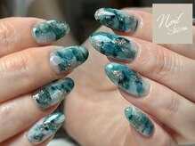 ネイルセッション(nail session)/大理石風ゴージャスニュアンス