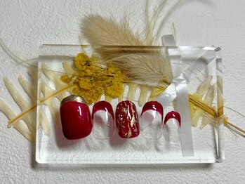 ブレス 仙台駅前本店(BLESS)/オトナなミラーを使ったリーフ柄