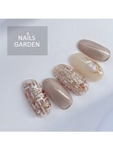 ネイルズガーデン(NAILS GARDEN)/上品ツイードネイル/パラジェル