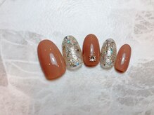 マイフェアレディ 今池(MyFairLady)/テラコッタ×ラメで華やかネイル