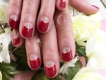 プルミエ ネイル(Premier Nail)/逆フレンチ★レッド