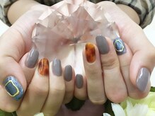 プルミエ ネイル(Premier Nail)/べっ甲×ぷくぷくシール