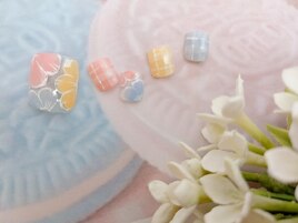 パステルフラワーネイル
