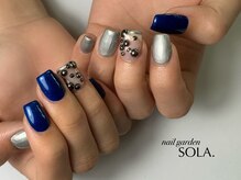 ソラ(SOLA.)/メタリック×クリアネイル
