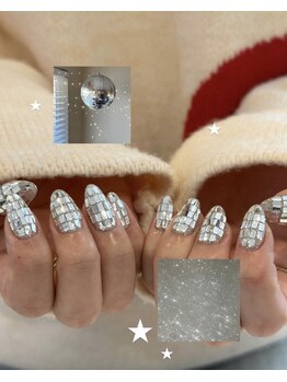 ムーイ 外苑前(mooi.)/mirrorball nail