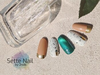 セッテネイル(Sette Nail)/こなれ感のダルメシアンネイル