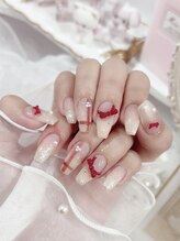 ミス シャーリー(Miss Shirley)/【リボン×ラメグラネイル】