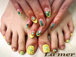 夏×ターコイズネイル★ 8800円