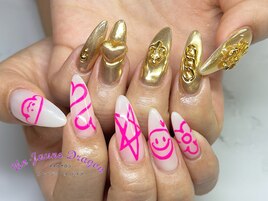 【ロングネイル】アシメネイル