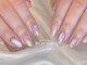 リッシュ トロワ(RICHE trois)の写真/パラジェル認定サロン★手がキレイに見える×ぷるんと艶オフィスネイル♪オーロラネイル/白グラデーション