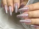 ロングネイル×ラメグラデ