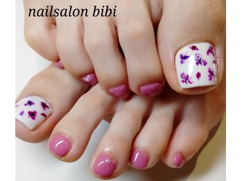 ネイルサロン ビビ(bibi)/春フットネイル