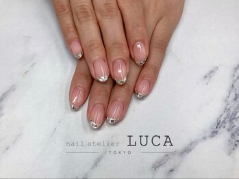 ネイルアトリエルカ(nail atelier LUCA)/W-301 大人可愛いガラスフレンチ
