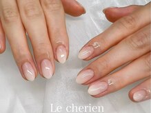 ルシェリア(Le cherien)の雰囲気（マグネットジェル/フレンチ/ワンカラー/フィルイン）