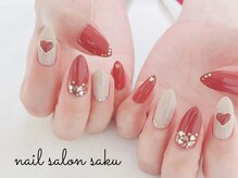 サク(saku)/バレンタイン/定額ネイル