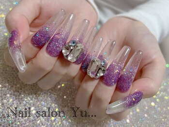 先端クリアキラキラnail