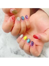 ビー玉ネイル♪