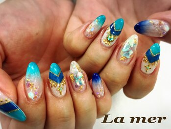 ラメール(La mer)/フリンジ×シェルネイル★8800円