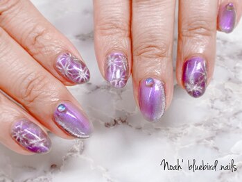 ノアブルーバードネイルズ(Noah' bluebird .nails)/浴衣姿に似合うマグネットネイル