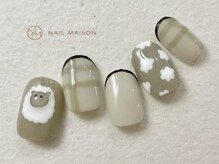 ネイルメゾン 梅田(NAIL MAISON)/ひつじ細ポップフレンチ