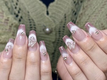 ウサギネイル 新大久保店(usagi nail)/ピンクネイル