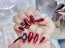 レアネイル 渋谷店(Le’a nail)/赤ワンカラー