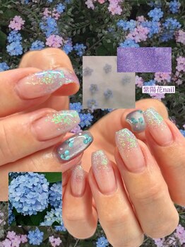 ウズ 和歌山店(UZU)/紫陽花ネイル
