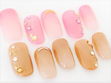 ネイルサロン クイール 小山店(NAIL SALON QUILL)/ワンカラー＋逆グラデーション