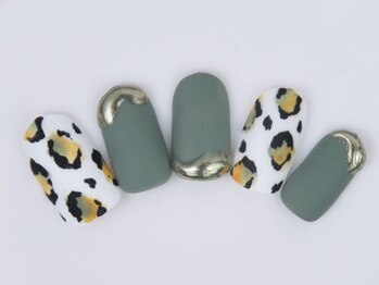 まつげアンドネイル ディアマンローズ(DIAMANT ROSE)/レオパードネイル90分6930円