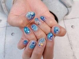 ゴージャス水面ネイル