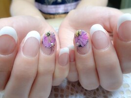 手書きジェルフラワーアート♪