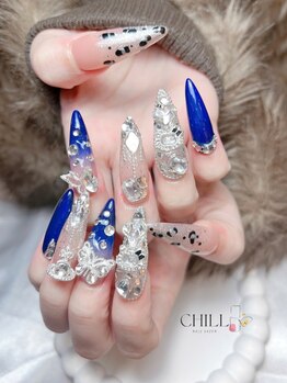チル 大須店(CHILL)の写真/爪の形に自信がない…という方にもオススメ◎長さ出し&補強で理想の指先に♪豊富なネイルデザインあり☆