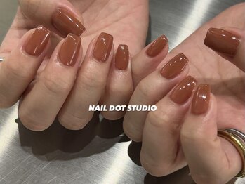 ネイルドットスタジオ 堺筋本町(NAIL DOT STUDIO)/ちゅるんテラコッタワンカラー