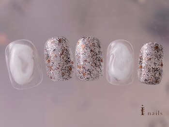 アイネイルズ 吉祥寺店(I nails)/グリッタークリアネイル