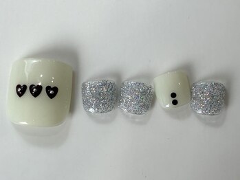 ネイルメゾン 天神店(NAIL MAISON)/ホロハートラメシンプル¥9000
