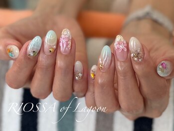 リオッサ オブ ラグーン(RIOSSA of Lagoon)/夏っぽフラワーネイル