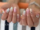 夏っぽフラワーネイル