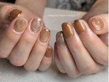 チャンプ 高の原店(Champ)/落書きチェックニュアンスネイル