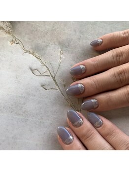 Mネイルアンドカフェ シェレステ/くすみブルー★