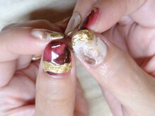 アミュリー ネイル アトリエ(Amury nail atelier)/大理石 &nbsp;シアー メタリック 大人
