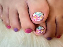 アミュリー ネイル アトリエ(Amury nail atelier)/コスモス フラワー くすみカラー