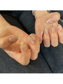 ロア ネイル(Loa_Nail)/ミラーフレンチ