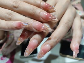 氷ネイル　オーロラ