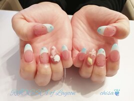 ターコイズｘ夏ネイル♪